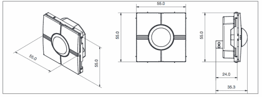 smart-dupline 55X55 PIR 90° - Image 2