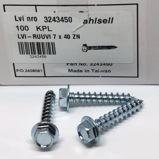 Lvi ruuvi 7x40 Zn