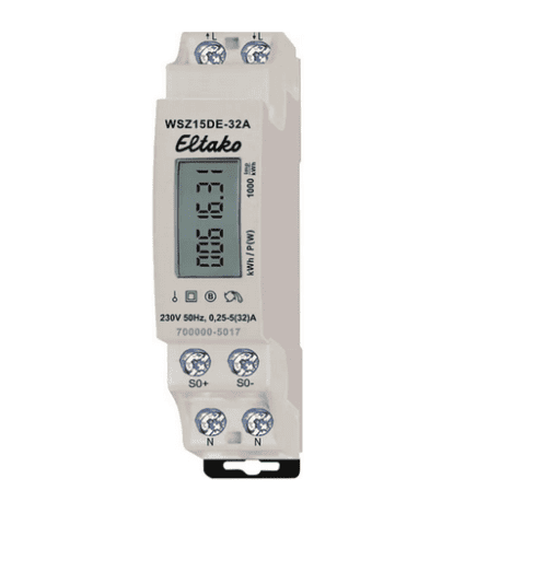 ENERGIAMITTARI 1X32A,DIN,1-VAIHE,KWH