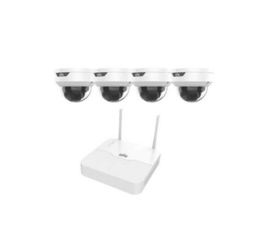 UNV WiFi Dome IP-kamerapaketti, sis. 4kpl IP-kameraa 2MP Easy 2.8mm ja 4-kan. NVR-tallentimen - UNV