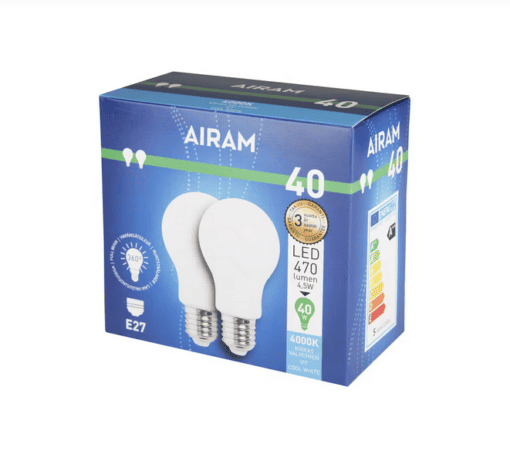 VAKIOLAMPPU LED KAMPANJA FG A60 840 470lm E27 OP 2BX