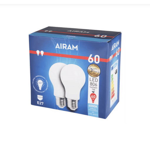 VAKIOLAMPPU LED KAMPANJA FG A60 840 806lm E27 OP 2BX