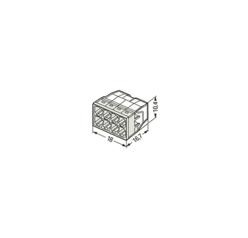 RASIALIITIN WAGO 2273-208 8-NAP, VAL (50kpl) - Image 2