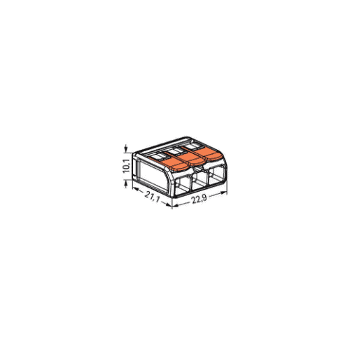 RASIALIITIN WAGO 221-613 3-N, 0.5-6 mm2 30kpl - Image 2