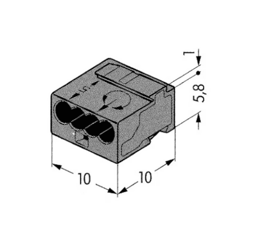 RASIALIITIN WAGO 243-204 4-NAP,HAR,0.2-0.75mm2 (100kpl) - Image 2
