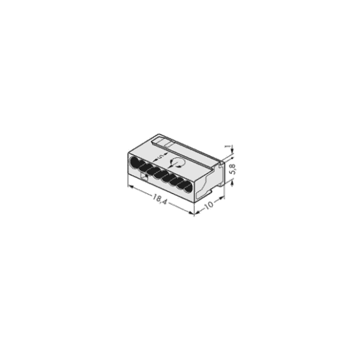 RASIALIITIN WAGO 243-308 8-NAP,0.2-0.75mm2,HAR - Image 2