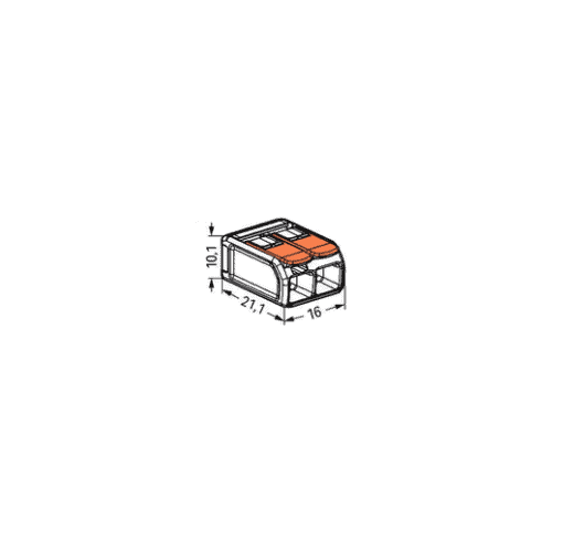 RASIALIITIN WAGO 2-N, 6mm2, VIPU BLISTER (10) - Image 2