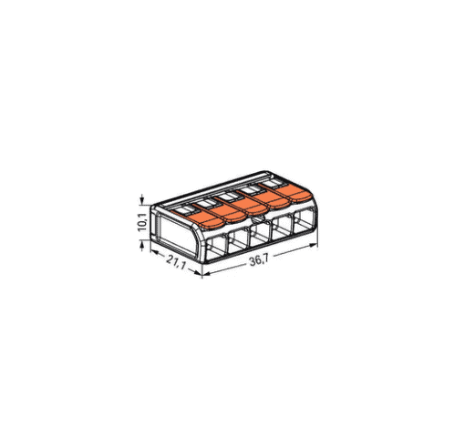 RASIALIITIN WAGO 5-N, 6mm2, VIPU BLISTER (6) - Image 2