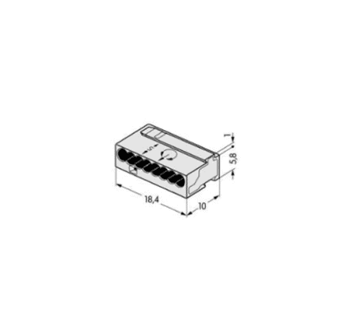 RASIALIITIN WAGO 243-508 8-NAP,KEL,0.2-0.75mm2 - Image 2