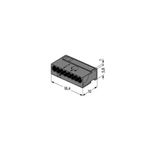 RASIALIITIN WAGO 243-808 8-NAP,PUN,0.2-0.75mm2 - Image 2