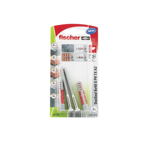 DUOSEAL YLEISTULPPA FISCHER A2 8x48IP TULPPA+RUUVI 2KPL/PKT
