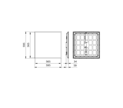 MODUULIVALAISIN LEDINAIR PANEL 3400/3600LM CCT ON/OFF W60L60 - Image 4