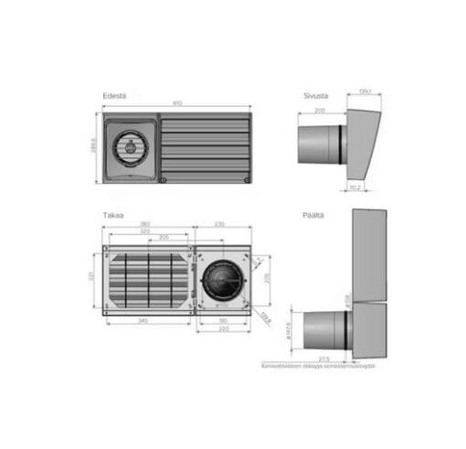 RAITIS- / ULOSPUHALLUSLAITE VALLOX OUT/IN VARIO VALK. R/L - Image 2