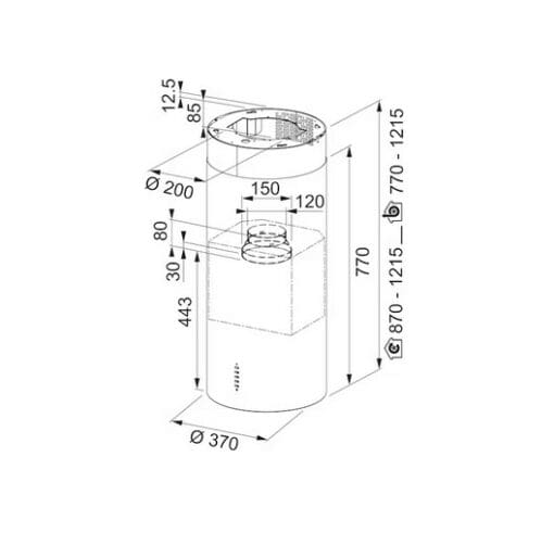 LIESITUULETIN FRANKE TUBE PLUS MUSTA FTU SAAREKE - Image 2