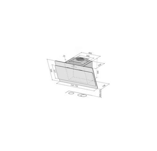 LIESITUULETIN SAVO C-6906-W3 55CM VALK/LASI - Image 2