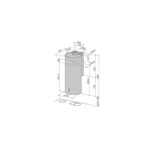 LIESITUULETIN SAVO C-7804-W3 37CM VALKOINEN - Image 2