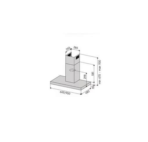 LIESITUULETIN SAVO C-6509-W2 90cm valkoinen - Image 2