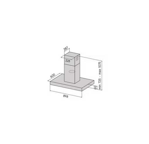 LIESITUULETIN SAVO I-6509-W2 90cm valkoinen - Image 2