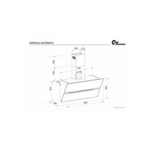 LIESITUULETIN THERMEX VERTICAL A W 90CM SIS. MOOT. - Image 2