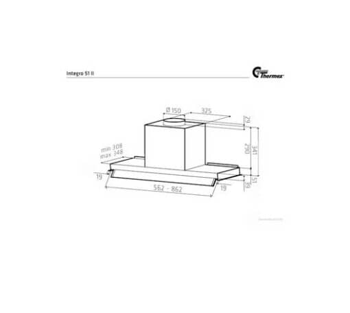 LIESITUULETIN THERMEX INTEGRO 51 II SS 60CM SIS. MOO - Image 2