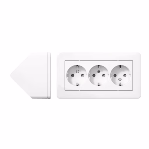 PISTORASIA SCHNEIDER ELECTRIC EXXACT 3-OS KULMA VALKOINEN