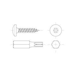 YLEISRUUVI KUPUKANTA TX ZN 3,5x20 TX15 100KPL