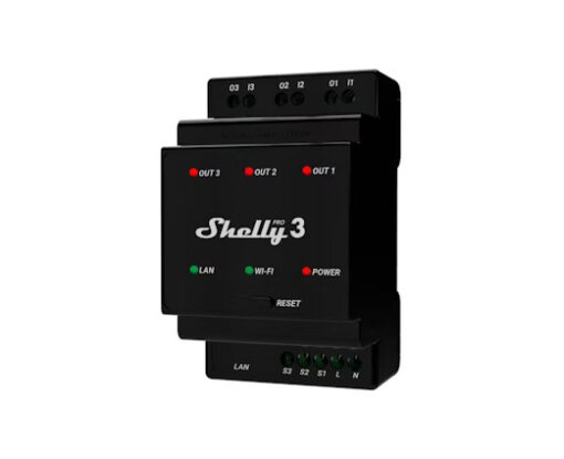 OHJELMOITAVA RELE SHELLY PRO 3 3-K 16A WIFI