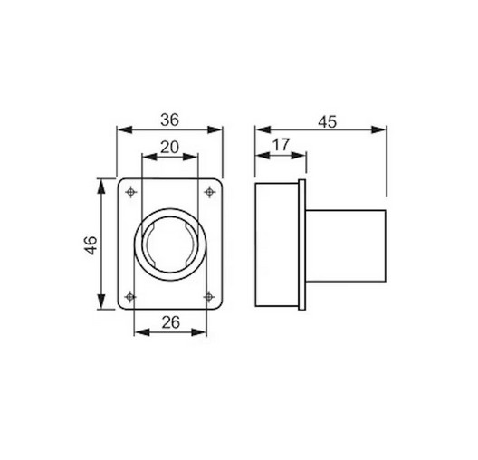 LÄPIVIENTIHOLKKI ABB 20mm HALK 90AST. AJI10 - Image 2