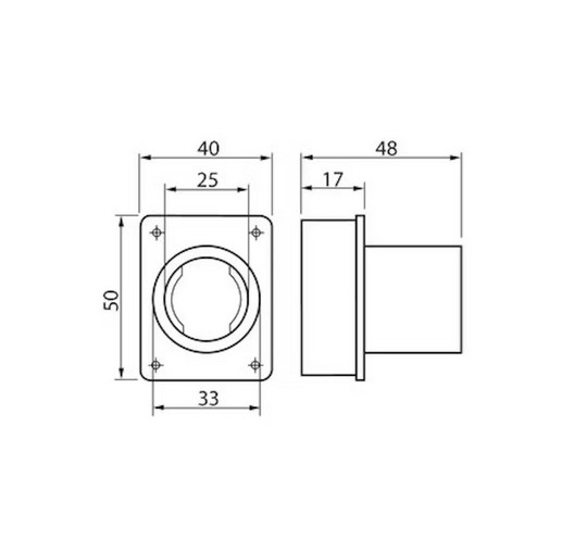 LÄPIVIENTIHOLKKI ABB 25mm HALK 90AST. AJI12 - Image 2