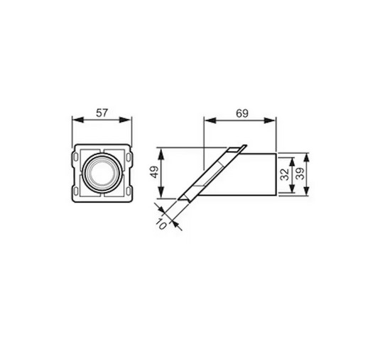 LÄPIVIENTIHOLKKI ABB AJI55, Ø 32 mm, 45° HF - Image 2