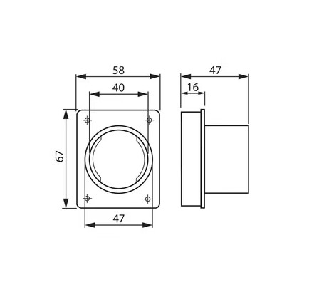 LÄPIVIENTIHOLKKI ABB AJI14, Ø 40 mm, 90° HF - Image 2