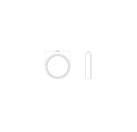 SEINÄ/KATTOVALAISIN ULKO FRAME FRAME ROUND 7W 4K GR - Image 2