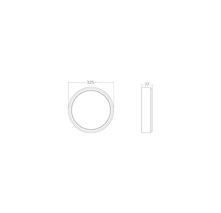 SEINÄ/KATTOVALAISIN ULKO FRAME FRAME ROUND MAXI 23W 4K GR - Image 2