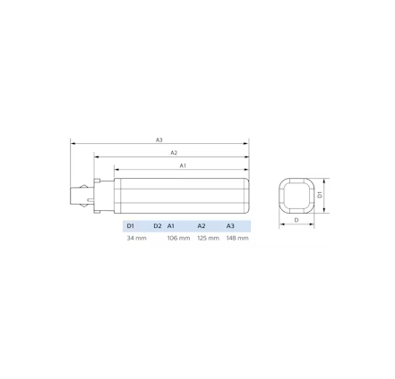 LED-PISTOKANTALAMPPU COREPRO G24D-2 840 18=7W PLC 2P EM230V - Image 2