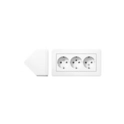 PISTORASIA SCHNEIDER ELECTRIC EXXACT 3-OS KULMA VALKOINEN